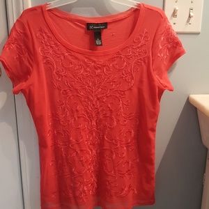 Silky embroidered blouse